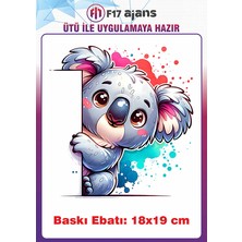 F17 Ajans Koala Ütü ile Yapışan Tekstil Kumaş Tişört Dtf Baskı