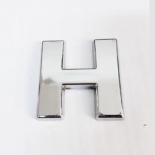 Pazarcan Mey Ithalat® H Harfi 3,75 cm Krom Yapışkanlı