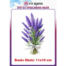 F17 Ajans Çiçek Temalı Ütü ile Yapışan Tekstil Kumaş Tişört Dtf Baskı