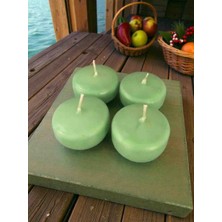 İV BLUE PURPLE Citronella ve Lavanta Karışımı 6 Adet Açık Yeşil Sineksavar Mum