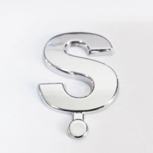 Pazarcan Mey Ithalat® Ş Harfi 3,75 cm Krom Yapışkanlı