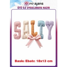 F17 Ajans Örgü Görünümlü Ütü ile Yapışan Tekstil Kumaş Tişört Baskı