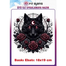 F17 Ajans Kurt Gotik Temalı Ütü ile Yapışan Tekstil Kumaş Tişört Dtf Baskı