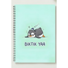 Black-One Özel Tasarım Temalı A5 Metal Spiralli Çizgisiz Kalın Bristol Kapak Özel Tasarım Temalı A5 Defter