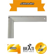 BRATİ HAND TOOLS 400 mm Alüminyum Gönye Fayansçı Marangoz Gönyesi 16 Inç