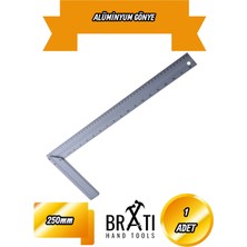BRATİ HAND TOOLS 25 cm Alüminyum Gönye 250MM