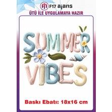 F17 Ajans Örgü Görünümlü Ütü ile Yapışan Tekstil Kumaş Tişört Baskı