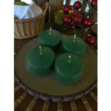 İV BLUE PURPLE Citronella ve Lavanta Karışımı 6 Adet Koyu Yeşil Sineksavar Suda Yüzen Mum