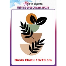 F17 Ajans Çiçek Desen Temalı Ütü ile Yapışan Tekstil Kumaş Tişört Dtf Baskı