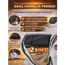 Ankaflex 2 Adet Araba Araç Yan Cam Perdesi Güneşlik Gölgelik Güneş Koruyucu Arka Koltuk Perde Emzirme Örtüsü