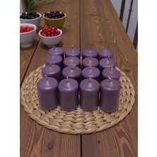 İV BLUE PURPLE 16 Adet Mor 3cm×5cm Mini Bar Mum