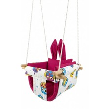 Kesfetify Çocuk Bebek Ev Içi Tavan Salıncağı Baykuş Desenli Çift Kat Kumaş 50 kg Taşıma Kapasiteli