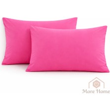 More Home Yastık Kılıfı Kapaklı (2 Adet) 50 x 70 cm Fuşya