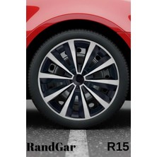 Fiat Egea 15 Inç Jant Kapağı (4 Adet) Siyah Gri C106
