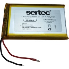 Pazarcan 105080 3.7V 5000 Mah Li-Polymer Pil (DEVRELI/1.5A)