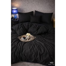 More Home  Çift Kişilik Yorgan Kılıfı + Yastık Kılıfı (Çarşafsız)Siyah