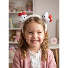 Sweet Twins Accessories Trend Hello Kity Çocuk Taç Fiyonklu Peluş Çocuk Tacı