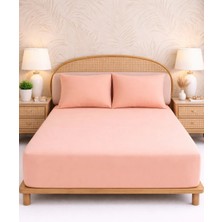 More Home Tek Kişilik Lastikli Çarşaf Seti + Yastık Kılıfı Somon