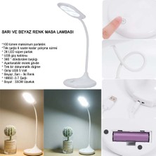 Pazarcan Şarjli Sari Beyaz Renk Masa Lambasi Watton WT-005