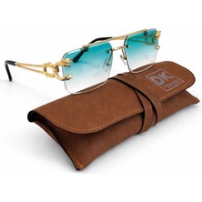 Diana Kors DK005 Gold Çerçeve Yeşil Cam Unisex Güneş Gözlüğü