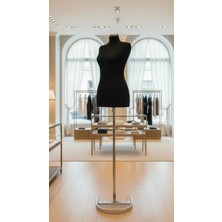 Raffar Terzi Mankeni Süngerli Prova Mankeni Siyah Kumaş Kaplamalı 36 Beden