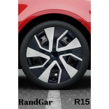 Renault Clio 3 15 Inç Jant Kapağı (4 Adet) Siyah Gri C113