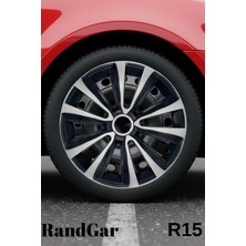 Skoda 15 Inç Jant Kapağı (4 Adet) Siyah Gri C121