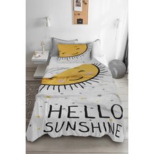 Bebişim Halı Hello Sunshine Tek Kişilik Pike Takımı Çocuk Odası Pike Yatak Örtüsü