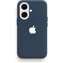 Demina iPhone 16 Uyumlu Beyaz Logo Baskılı Içi Kadife Lansman