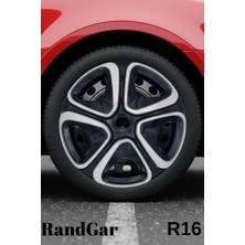 Fiat Coupe 16 Inç Jant Kapağı (4 Adet) Siyah Gri C103