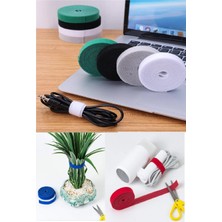 Pazarcan Kesilebilir Kablo Tutucu Kulaklık Airfry Ev Ofis Için Cırt Sabitleyici Kablo Düzenleyici