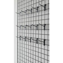 Raffar Siyah Tel Pano Kancası 10 Adet 20 cm Raf ve Tel Askısı Tel Çubuk