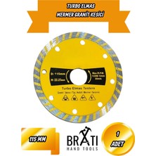 BRATİ HAND TOOLS Turbo Elmas Mermer Granit Kesici Testere 115 mm