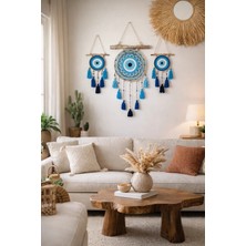 Makromenis Nazarlık Düşkapanı Nazar Boncuğu Rüya Tutucu Kapı Süsü Duvar Süsü Dreamcatcher Mandala
