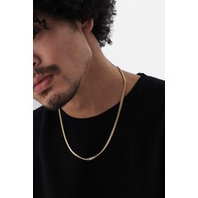 Bluem Paslanmaz Çelik Sarı Sert Kesim Arpa Zincir - Ithal Kararmaz Zincir Kolye