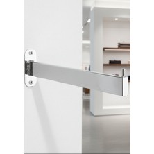 Raffar Duvara Monte Baston Duvara Düz Krom Askılık Raf Sistemi