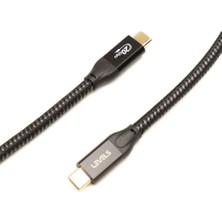 Levels Tether Kablo Thunderbolt 3 Type-C To Type-C Kablo 5 Metre USB 3.2, 4K 60Hz Görünütü, 20GBPS Data, 100W Hızlı Şarj