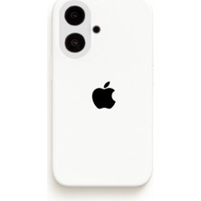 Demina iPhone 16 Uyumlu Beyaz Logo Baskılı Içi Kadife Lansman