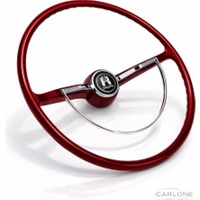 Carlone Kemik Direksiyon Klasik Model Kırmızı Renk Ithal Retro Nostaljik Direksiyon