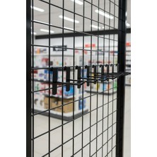 Raffar Siyah Tel Pano Kancası 10 Adet 15 cm Raf ve Tel Askısı Tel Çubuk