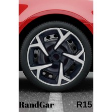 Renault Symbol 15 Inç Jant Kapağı (4 Adet) Siyah Gri C104