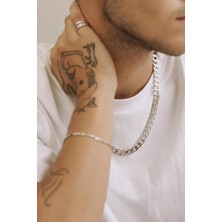 Bluem Paslanmaz Çelik Kalın Sert Kesim Arpa Zincir - Ithal Kararmaz Zincir Kolye