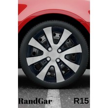 Peugeot 308 15 Inç Jant Kapağı (4 Adet) Siyah Gri C101