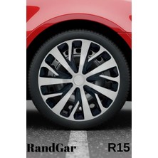 Audi A4 15 Inç Jant Kapağı (4 Adet) Siyah Gri C111