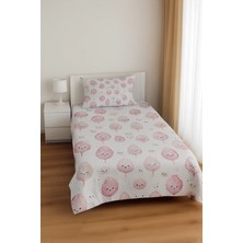 Bebişim Halı Pamuk Şeker Desenli Tek Kişilik Pike Takımı Çocuk Odası Pike Yatak Örtüsü