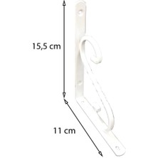 Bucuks Mey Ithalat® Ferforje Raf Altı No:1 Beyaz