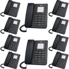 Belirtilmemiş Karel TM142 Analog Masaüstü Kablolu Telefon 10'lu Set Siyah | Santral Uyumlu Ofis Telefonu, Handsfree, Toplu Telefon Paketi, Kurumsal Işletme Çözümü