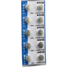 Pazarcan AG13 Saat Pili - Düğme Pil 10LU Paket LR44/A76 1.55V