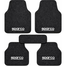 Smart Garage Xev Uyumlu Sparco Yazılı Füme Oto Paspas Halı Seti  - Her Araca Uygun