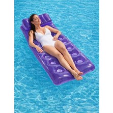 Nunu Şişme Deniz Yatağı 188X71 cm | Yastıklı Sırt Dayamalı Büyük Boy Havuz Yatağı 100 kg